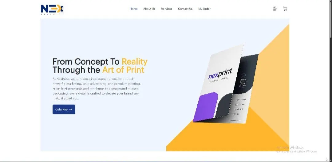 نمونه طراحی سایت Nex Print