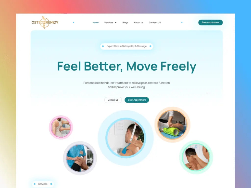 نمونه طراحی سایت OsteoRemedy